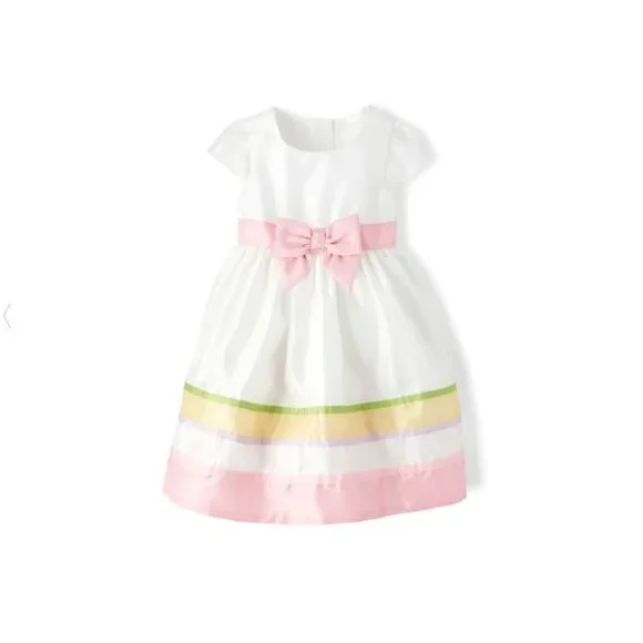 Gymboree White Pastel Stripe Spring Jubilee Dress - Picture 2 of 11